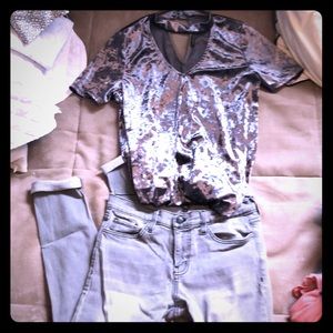 Flying monkey grey washed jeans 🐒